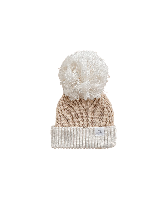 Ziggy Lou Beanie - Two tone wheat