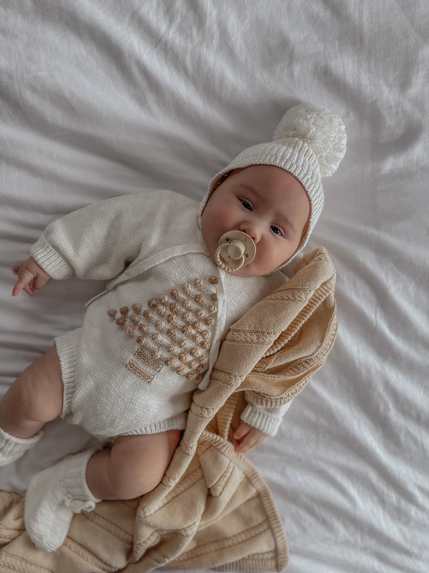 Ziggy Lou Bonnet - Coconut (Pom Pom)