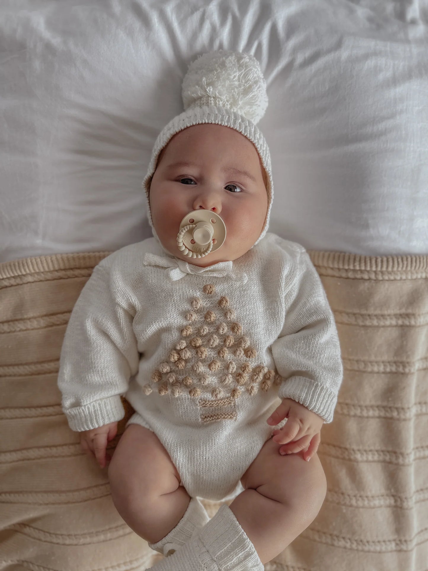 Ziggy Lou Bonnet - Coconut (Pom Pom)