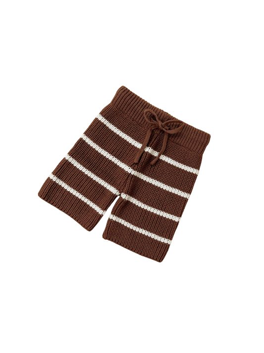 Ziggy Lou Cropped Pants - Chocolate Stripe