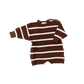 Ziggy Lou Long Sleeve Playsuit - Chocolate Stripe