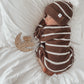 Ziggy Lou Long Sleeve Playsuit - Chocolate Stripe