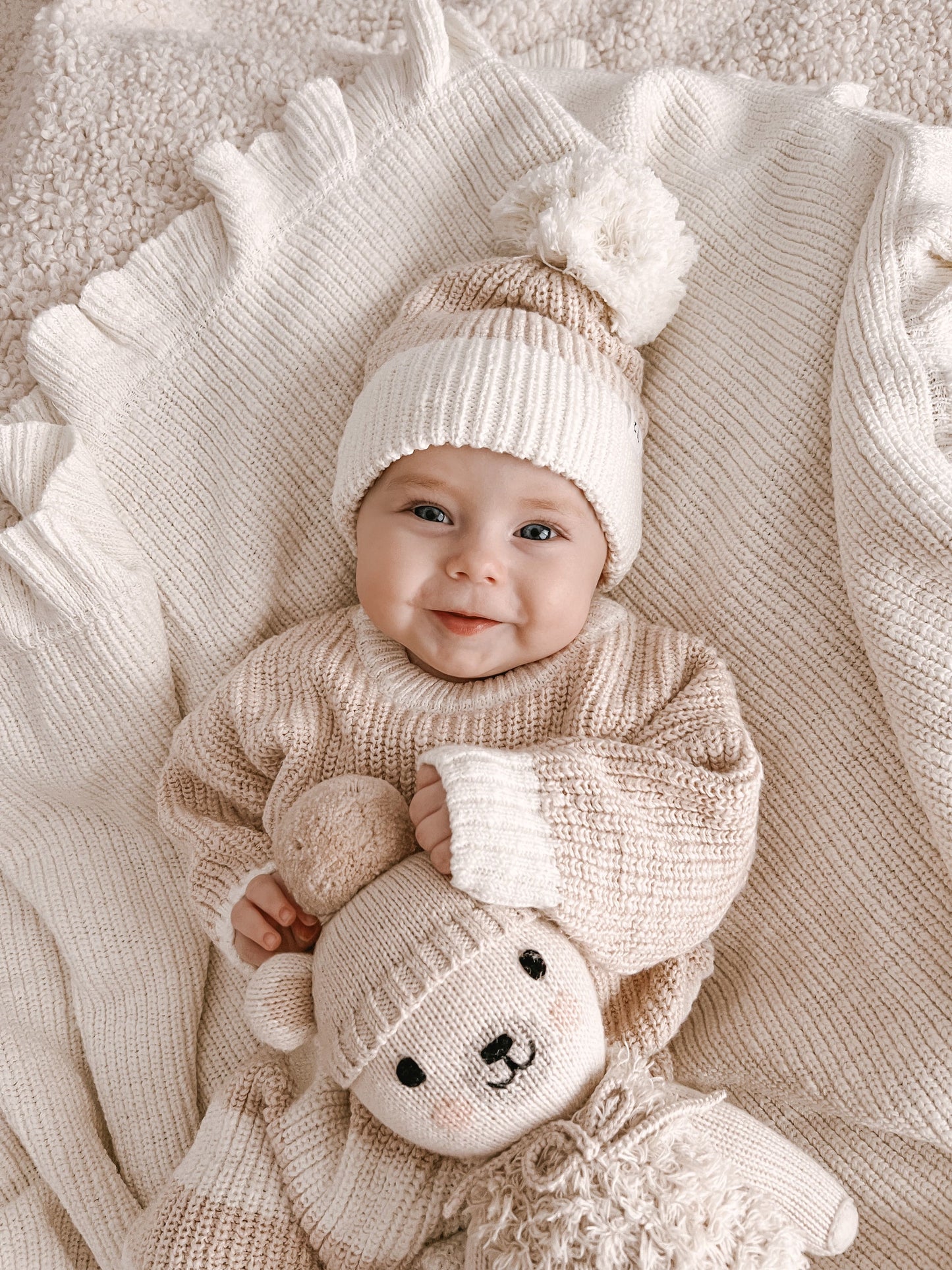 Ziggy Lou Beanie - Two tone petal