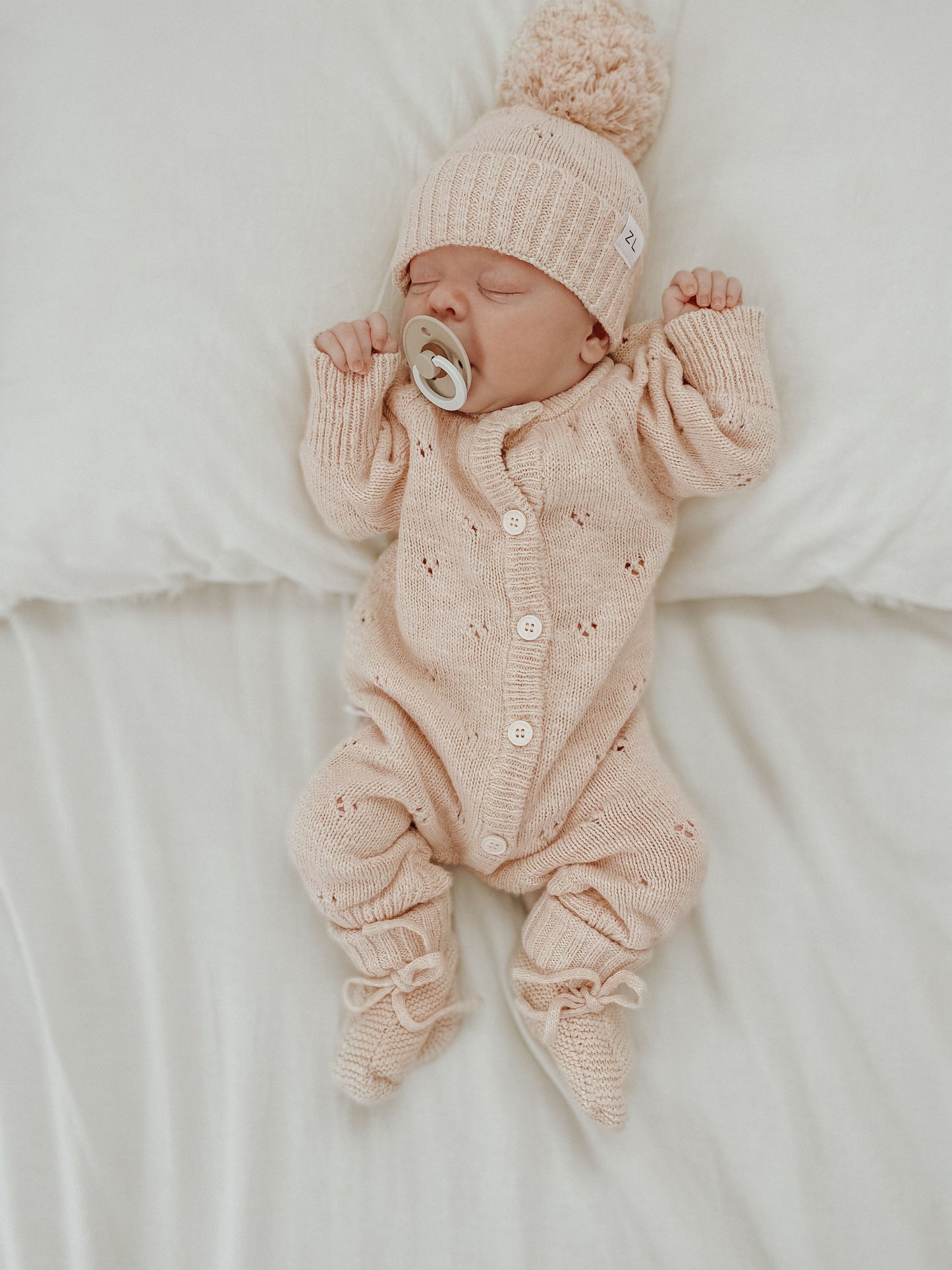 Ziggy Lou Classic Knit Romper - Petal