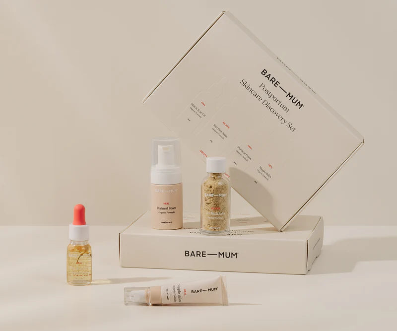 Bare Mum Postpartum Skincare Discovery Set Organic Formulas