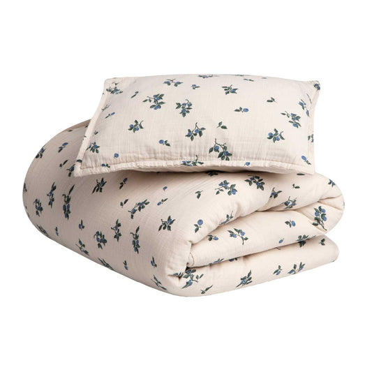 Garbo&Friends Blueberry Muslin Cot Bed Set