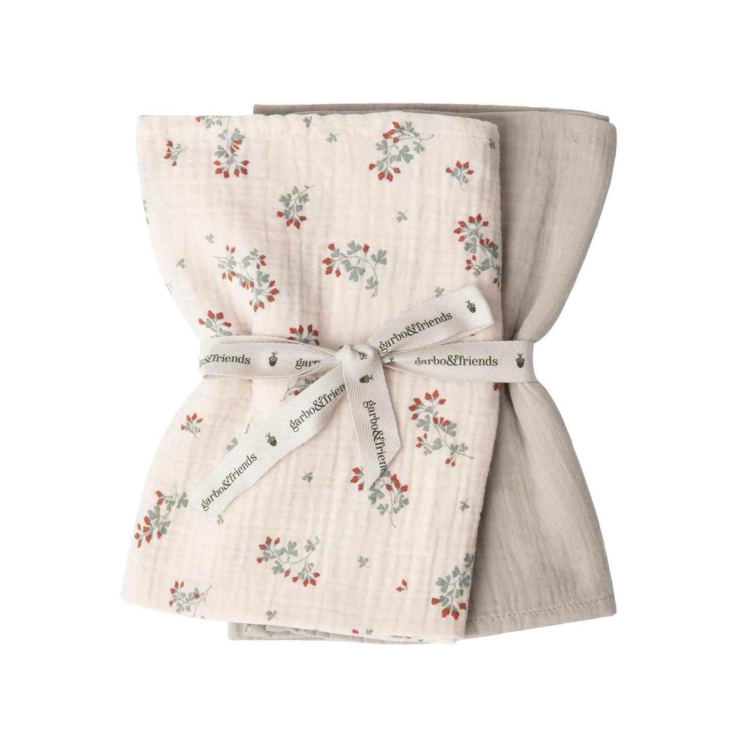 Garbo&Friends Clover Muslin Small Blankets (Set of 2)