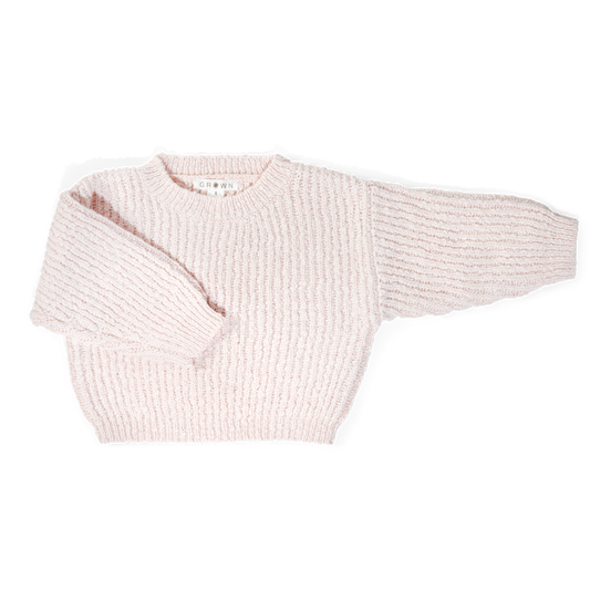 Grown Organic Textured Pull Over - Pink Salt