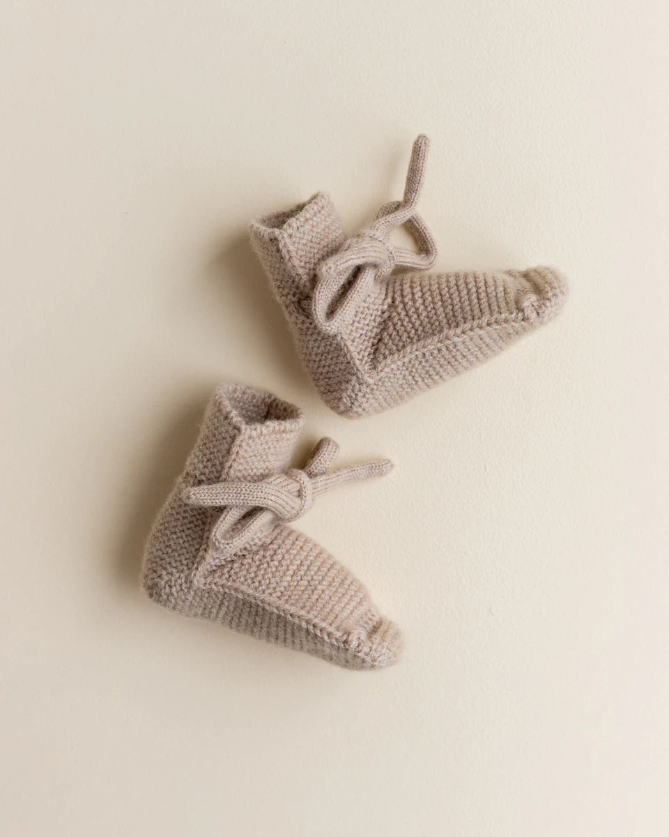Hvid booties - Sand