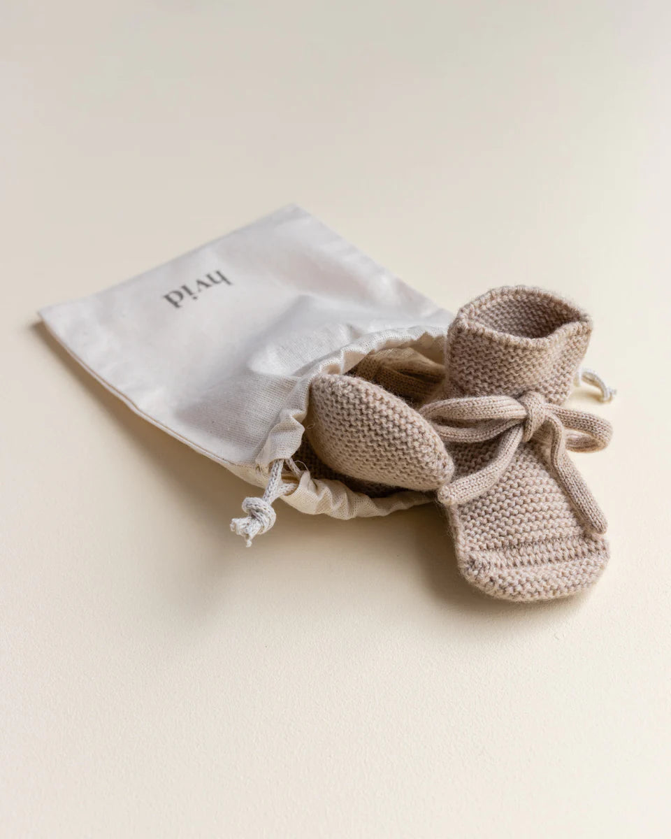 Hvid booties - Sand