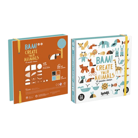 Londji Wooden Stamp Set - Bam! Animals