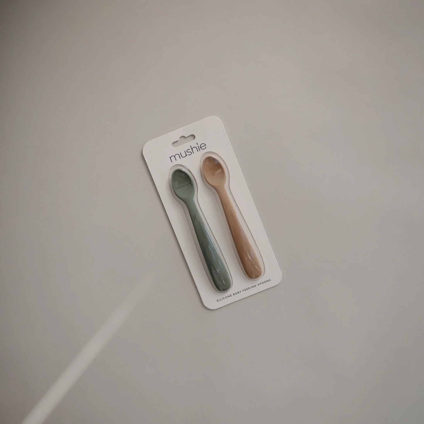 Silicone Feeding Spoons 2 Pack - Dried Thyme/Natural