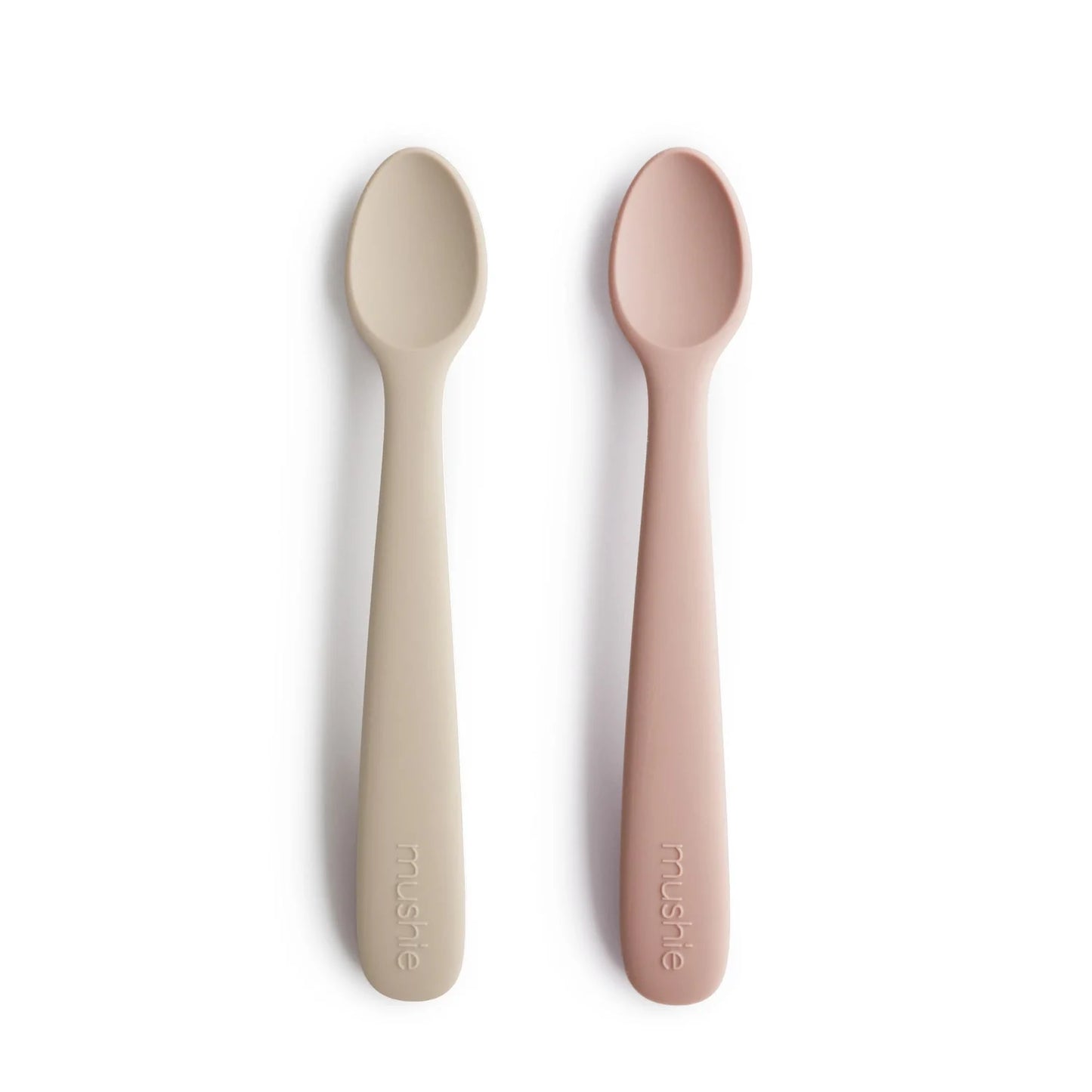 Silicone Feeding Spoons 2 Pack - Blush/Shifting Sand