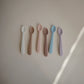 Silicone Feeding Spoons 2 Pack - Blush/Shifting Sand