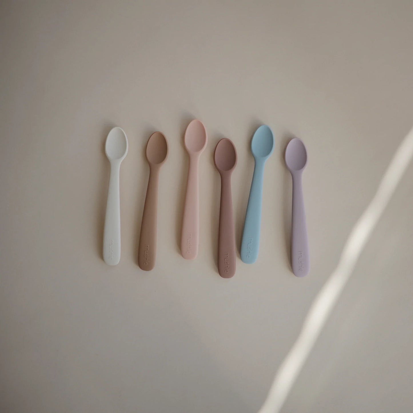 Silicone Feeding Spoons 2 Pack - Blush/Shifting Sand
