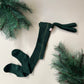 Silly Silas Footed Cotton Tights - Dark Forest Green