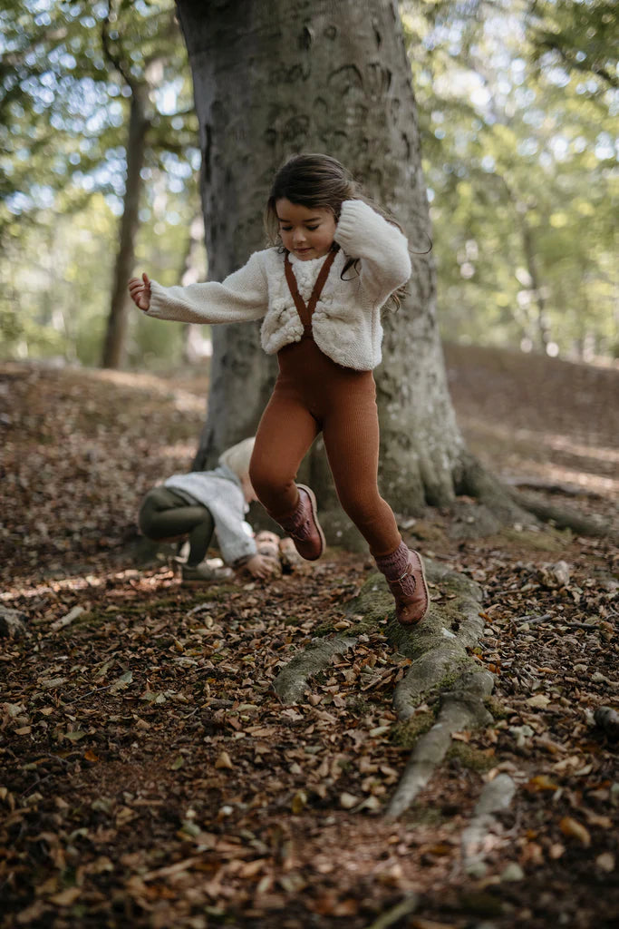 Silly Silas Footless Cotton Tights - Cinnamon