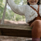 Silly Silas Footless Cotton Tights - Cinnamon