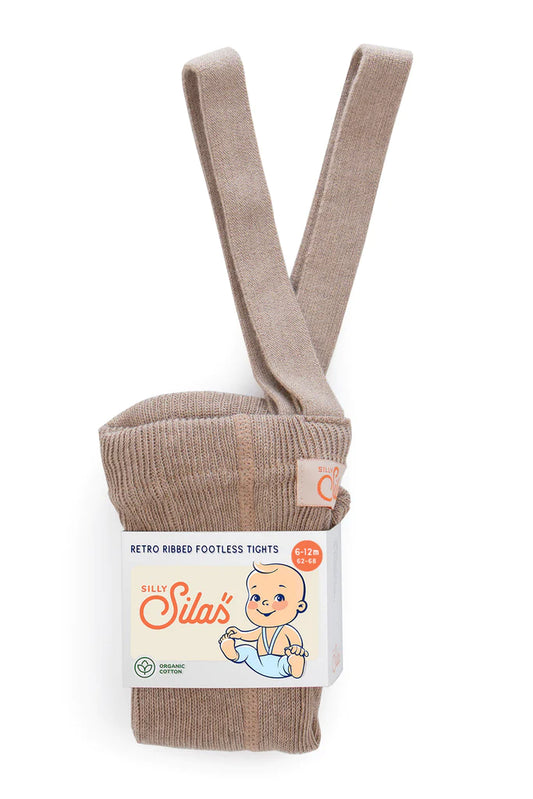 Silly Silas Footless Cotton Tights - Peanut Blend