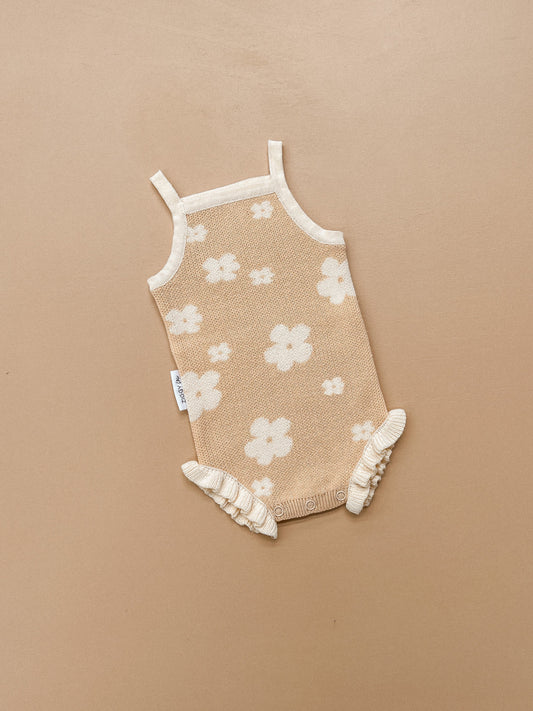 Ziggy Lou Knitted Frill Bodysuit - Bloom (Mango)