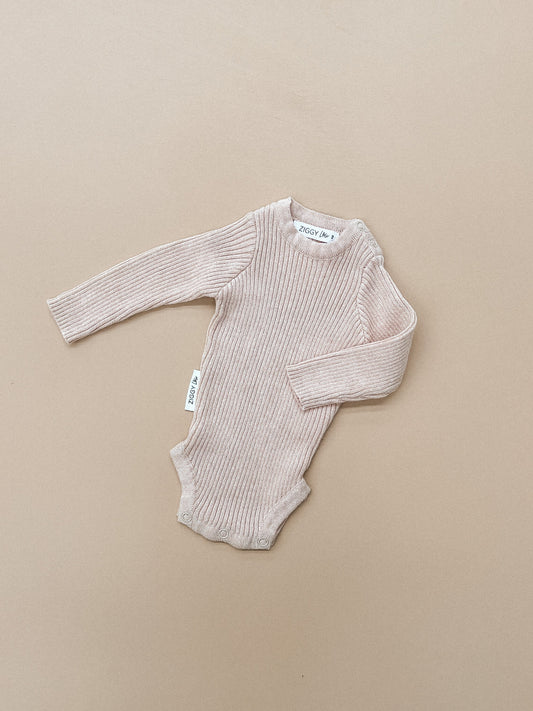 Ziggy Lou Ribbed Bodysuit - Blush