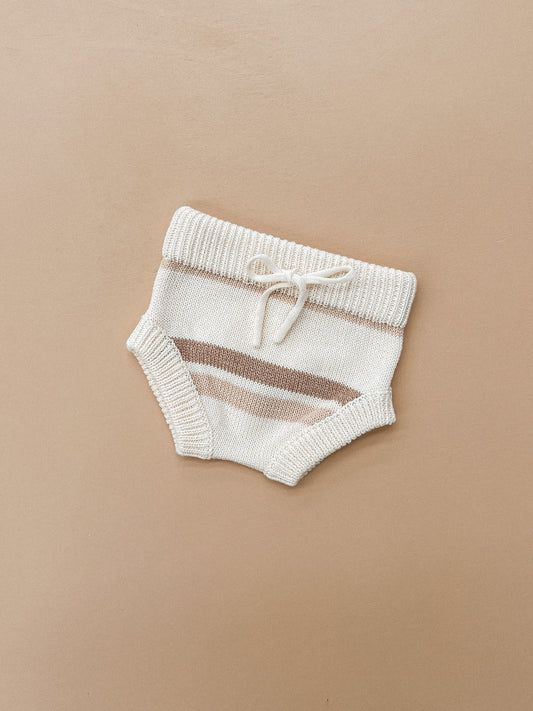 Ziggy Lou Knitted Bloomers - Clay Stripes