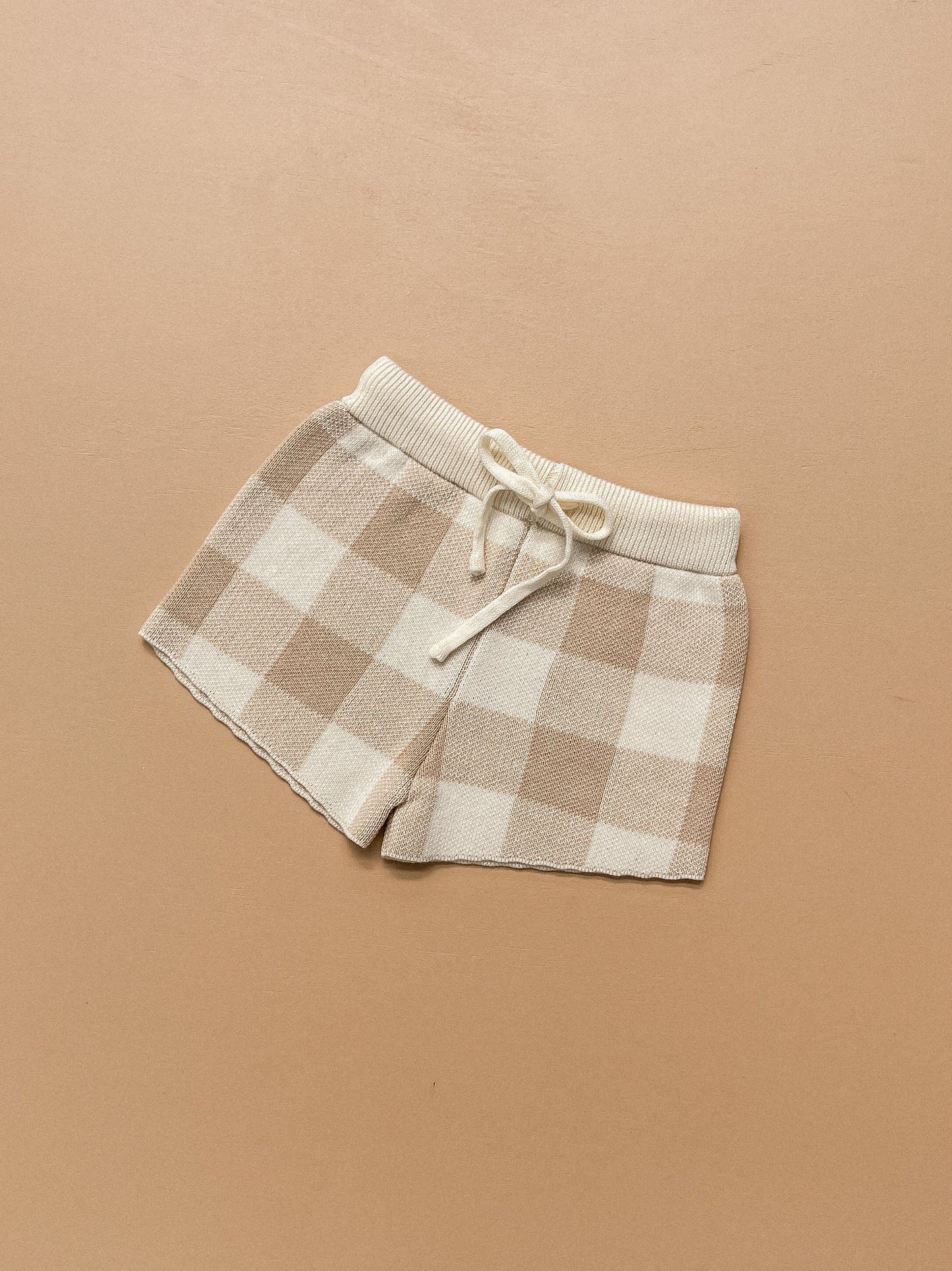 Ziggy Lou Knitted Shorts - Gingham