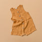 Ziggy Lou Linen Romper - Apricot