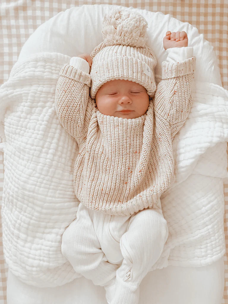 Ziggy Lou Beanie - Oatmeal Fleck