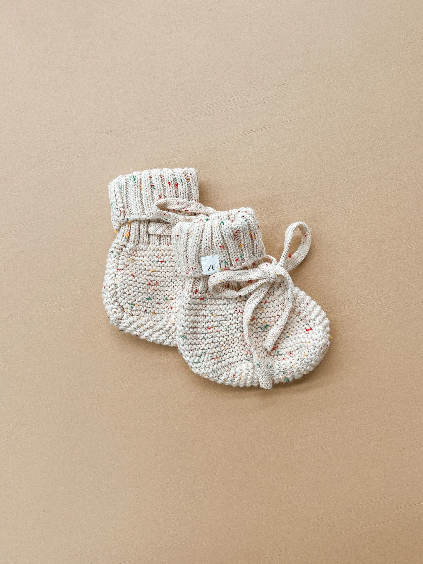 Ziggy Lou Booties - Oatmeal Fleck