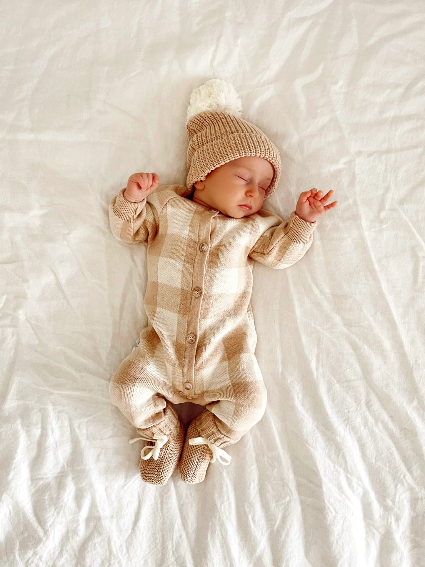 Ziggy Lou Classic Knit Romper - Gingham