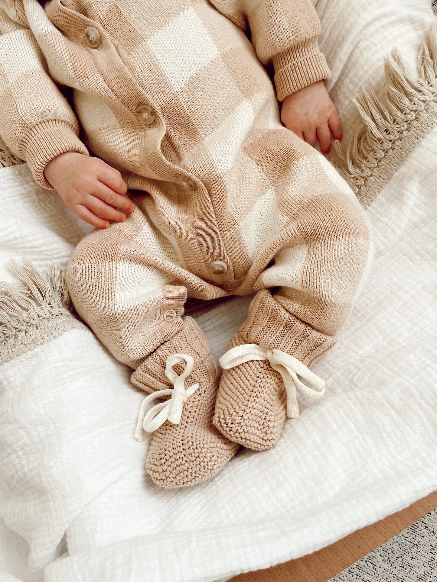 Ziggy Lou Classic Knit Romper - Gingham