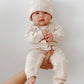 Ziggy Lou Classic Knit Romper - Oatmeal Fleck