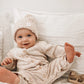 Ziggy Lou Classic Knit Romper - Oatmeal Fleck