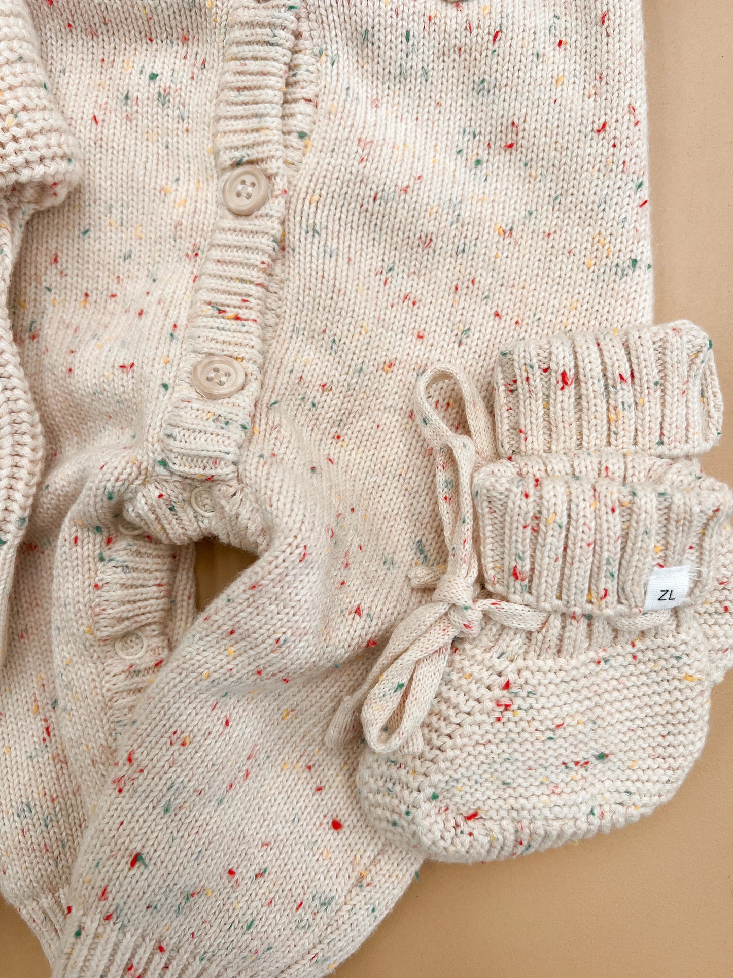 Ziggy Lou Booties - Oatmeal Fleck