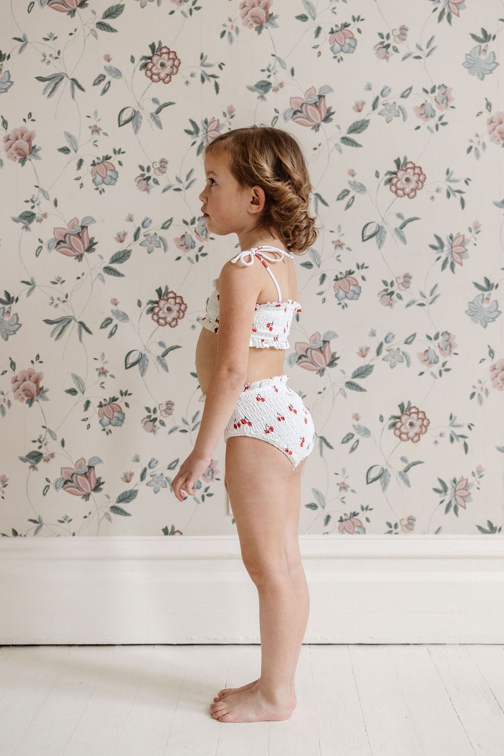 Fin & Vince Smocked Bikini - Cherry