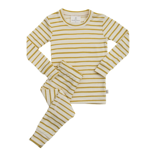 Thermal Long Johns - Lemongrass Stripe