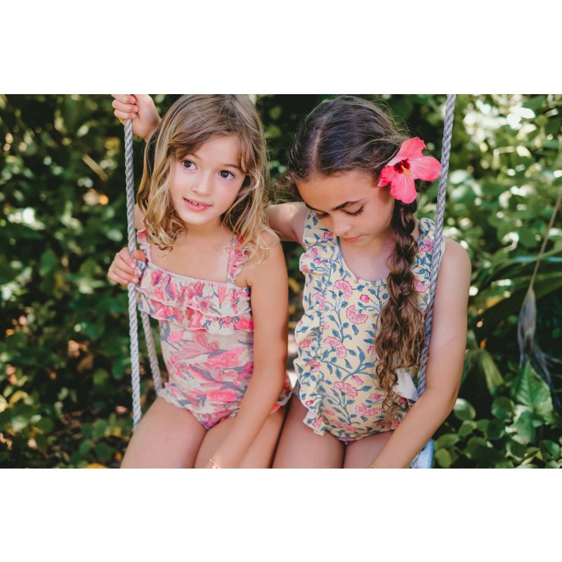 Bathing Suit Zacatecas Pink Flowers - Louise Misha