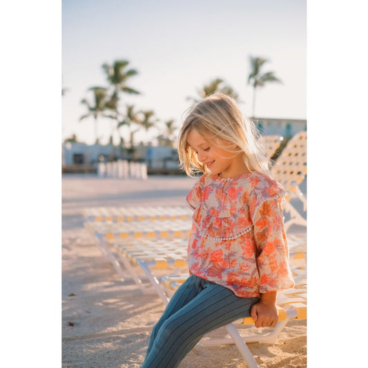Blouse Yuri Pink Flowers
