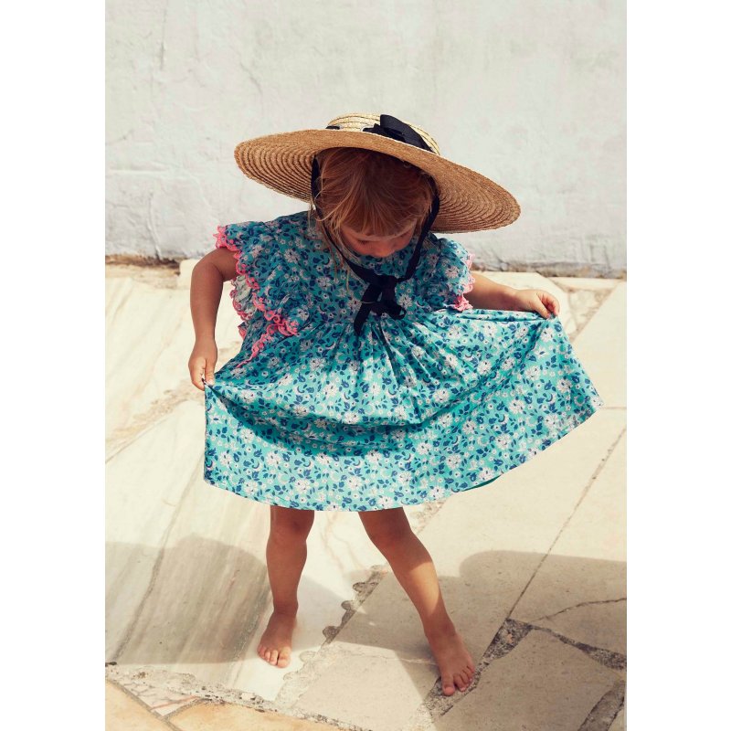 Dress Lyka Emerald Flowers - Louise Misha