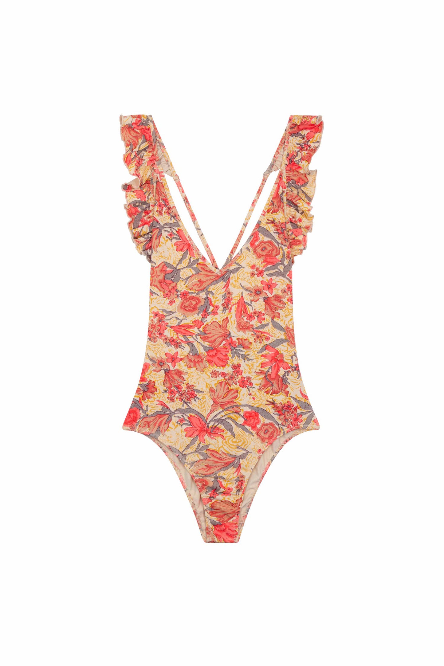 Bathing Suit Reva Pink Flowers - Louise Misha